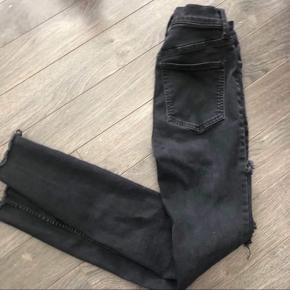 Free People Black Dstryd Raw High-rise Jegging 25 - Picture 3 of 5